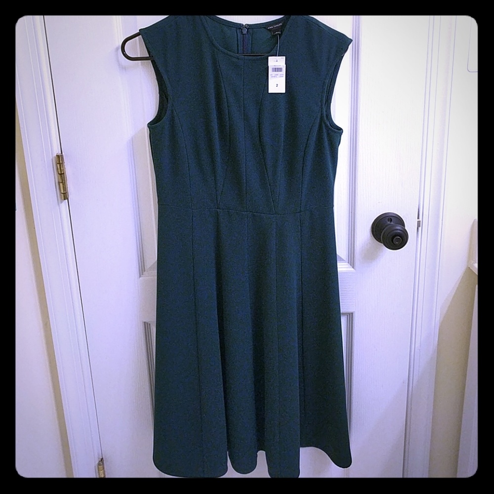 Ann Taylor Crepe Seamed Midi Dress - Picture 2 of 3